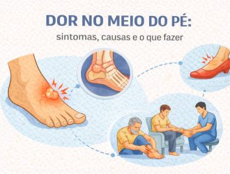Dor no Meio do Pé: sintomas, causas e o que fazer